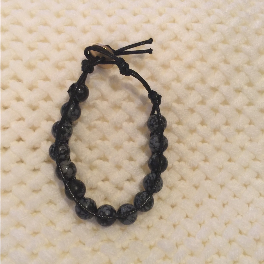Black Beaded Bracelet